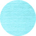 Round Machine Washable Solid Light Blue Modern Rug, wshcon2559lblu