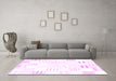 Machine Washable Solid Pink Modern Rug in a Living Room, wshcon255pnk