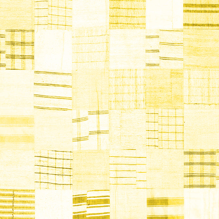 Machine Washable Solid Yellow Modern Rug, wshcon255yw