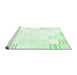 Sideview of Machine Washable Solid Emerald Green Modern Area Rugs, wshcon255emgrn