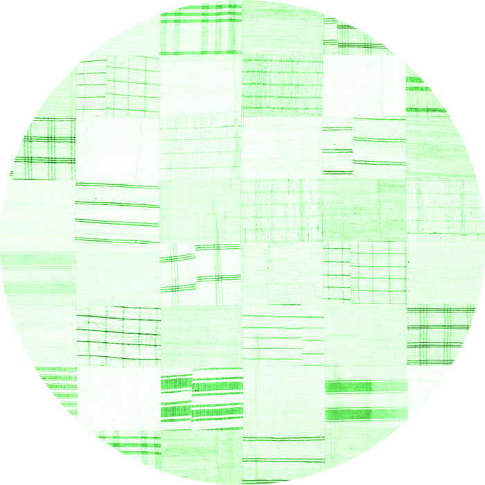 Square Solid Green Modern Rug, con255grn