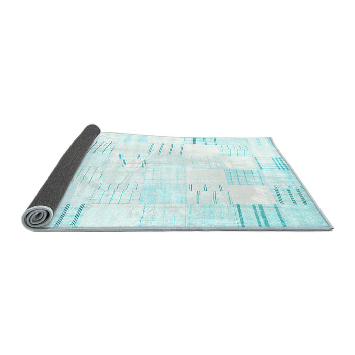 Sideview of Solid Light Blue Modern Rug, con255lblu