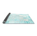 Sideview of Solid Light Blue Modern Rug, con255lblu