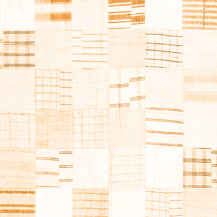 Serging Thickness of Machine Washable Solid Orange Modern Area Rugs, wshcon255org