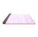 Sideview of Solid Purple Modern Rug, con2560pur