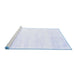 Sideview of Machine Washable Solid Blue Modern Rug, wshcon2560blu