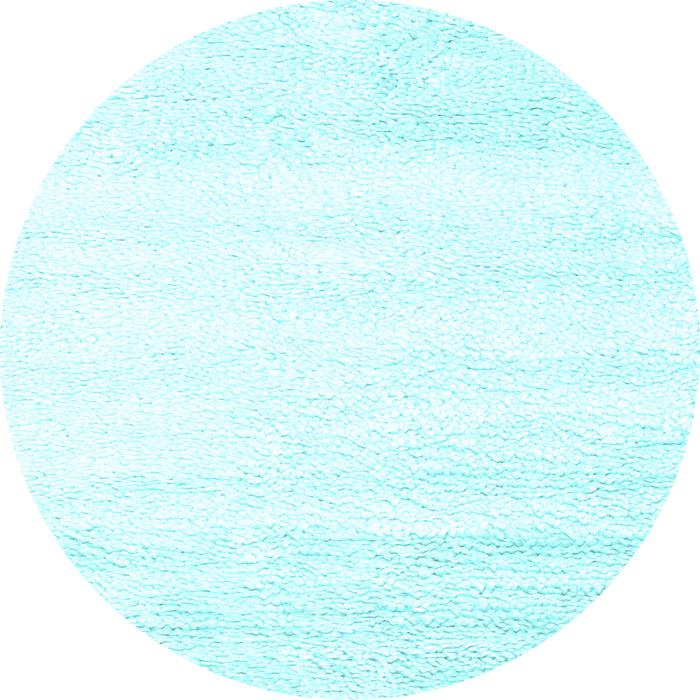 Round Solid Light Blue Modern Rug, con2560lblu