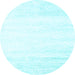 Round Solid Light Blue Modern Rug, con2560lblu
