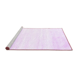 Sideview of Machine Washable Solid Purple Modern Area Rugs, wshcon2560pur
