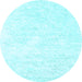 Round Machine Washable Solid Light Blue Modern Rug, wshcon2561lblu