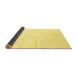 Sideview of Solid Yellow Modern Rug, con2561yw