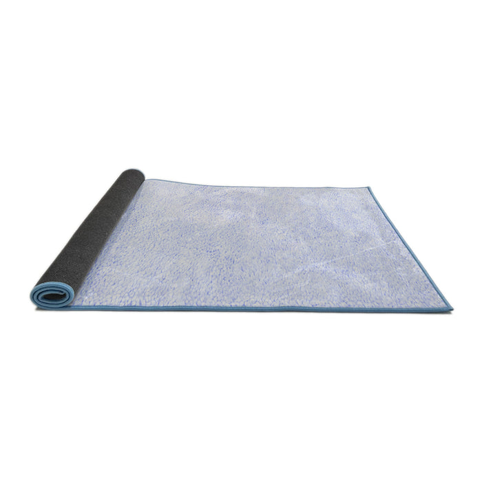 Sideview of Solid Blue Modern Rug, con2561blu