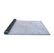 Sideview of Solid Blue Modern Rug, con2561blu