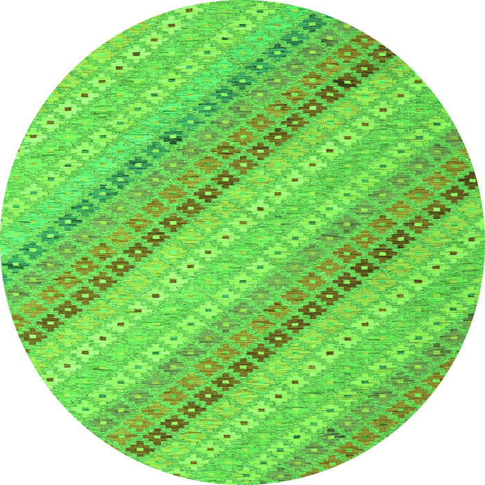 Square Southwestern Green Country Rug, con2562grn