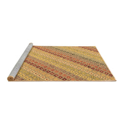Sideview of Machine Washable Southwestern Brown Country Rug, wshcon2562brn