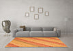 Machine Washable Southwestern Orange Country Area Rugs in a Living Room, wshcon2562org