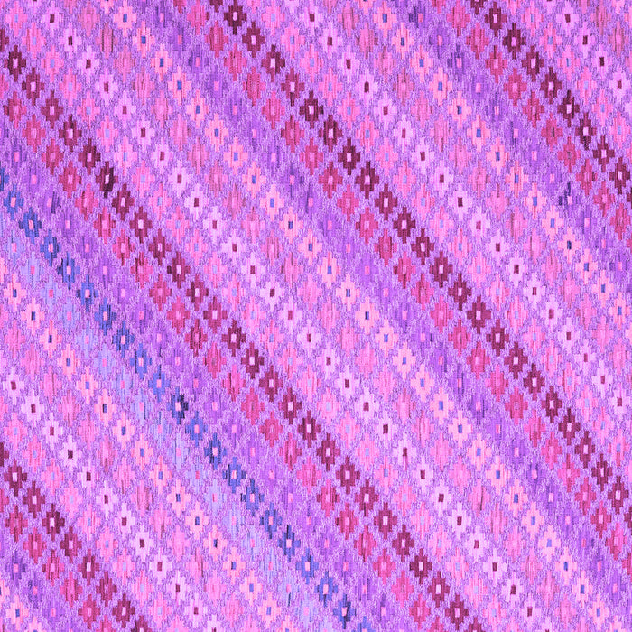 Square Machine Washable Southwestern Purple Country Area Rugs, wshcon2562pur