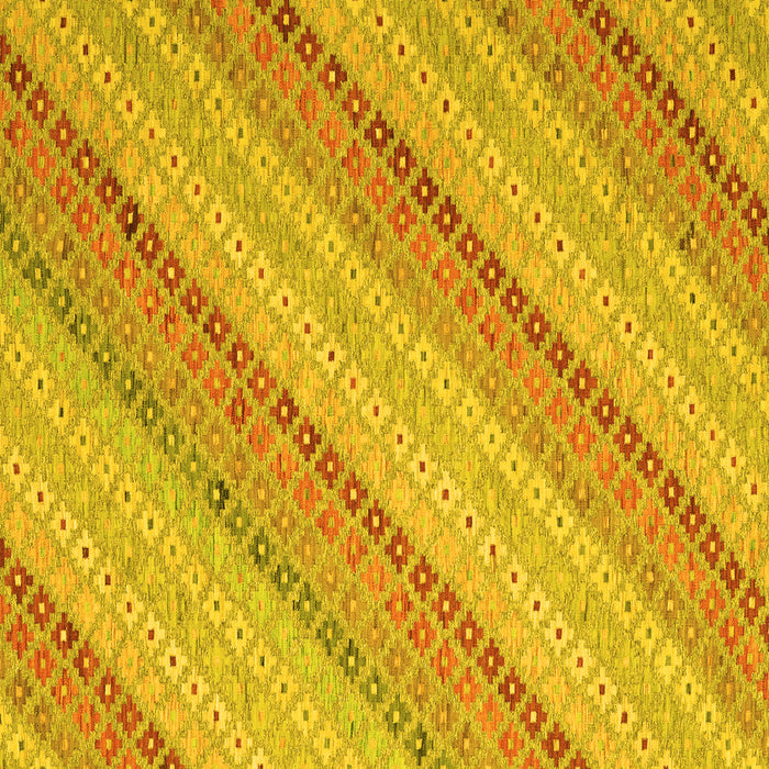 Square Southwestern Yellow Country Rug, con2562yw