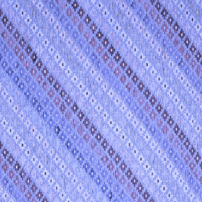 Square Southwestern Blue Country Rug, con2562blu