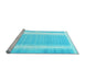 Sideview of Machine Washable Abstract Light Blue Contemporary Rug, wshcon2563lblu