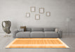 Machine Washable Abstract Orange Contemporary Area Rugs in a Living Room, wshcon2563org