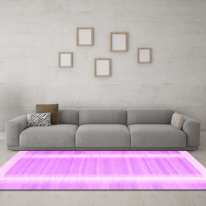Machine Washable Abstract Pink Contemporary Rug in a Living Room, wshcon2563pnk