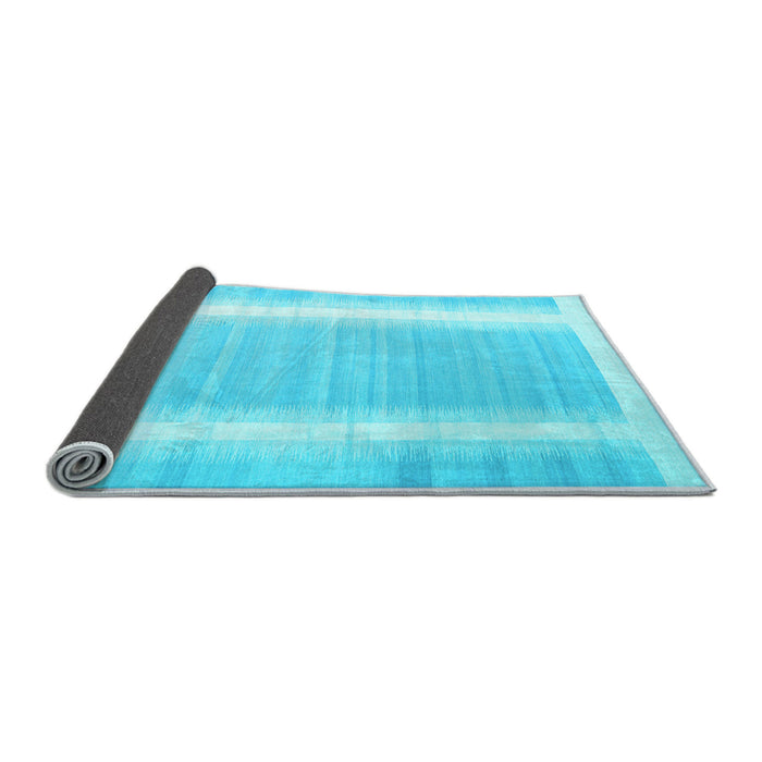 Sideview of Abstract Light Blue Contemporary Rug, con2563lblu