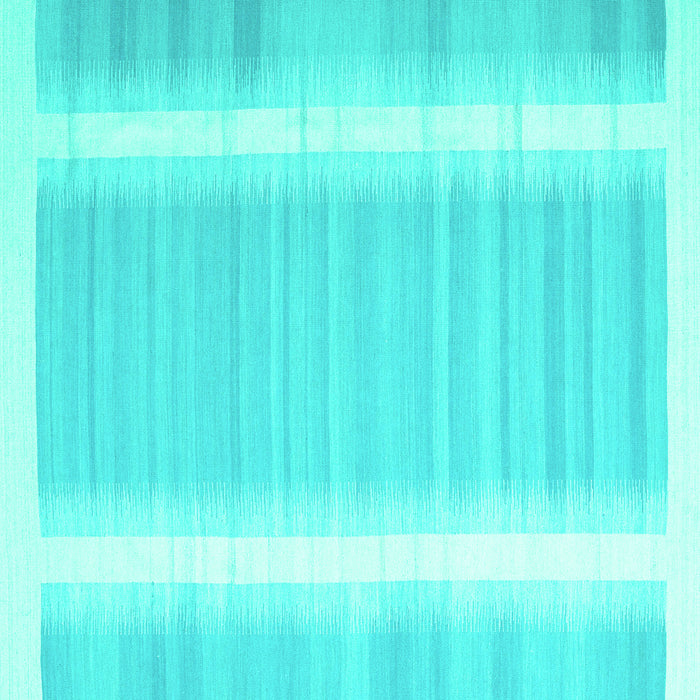 Square Abstract Turquoise Contemporary Rug, con2563turq