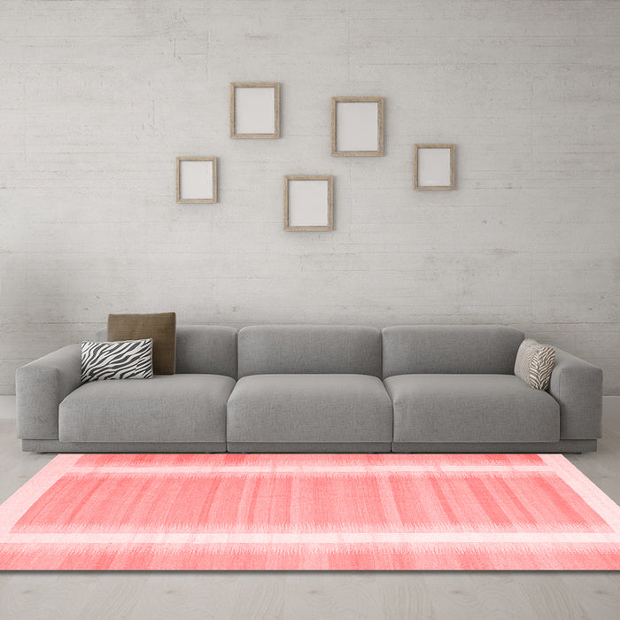 Contemporary Red Washable Rugs