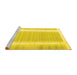 Sideview of Machine Washable Abstract Yellow Contemporary Rug, wshcon2563yw