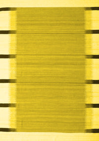 Abstract Yellow Contemporary Rug, con2564yw