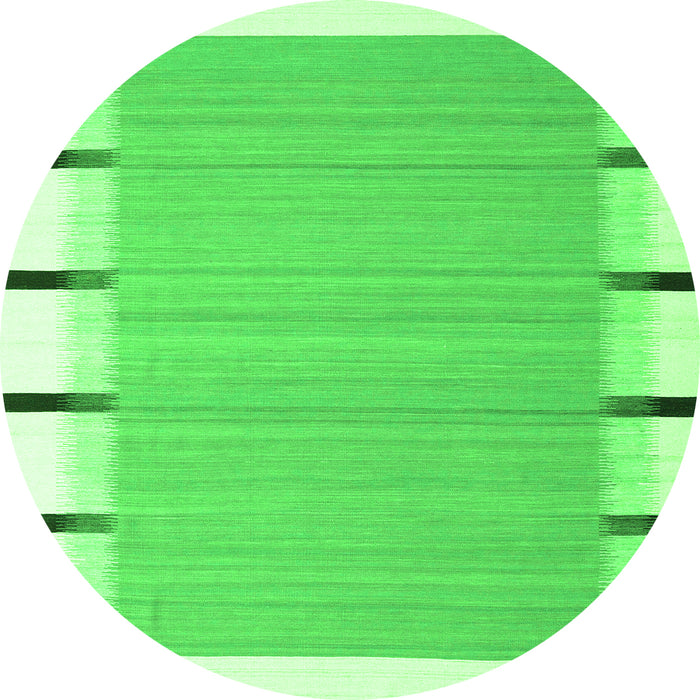 Square Abstract Green Contemporary Rug, con2564grn