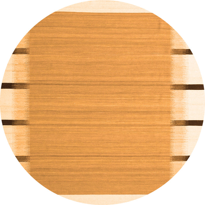 Square Abstract Orange Contemporary Rug, con2564org