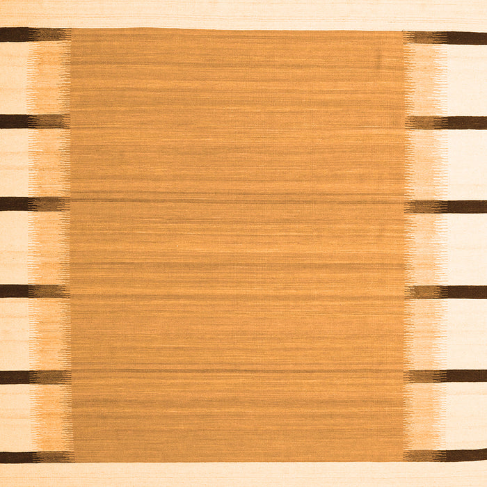 Round Machine Washable Abstract Orange Contemporary Area Rugs, wshcon2564org