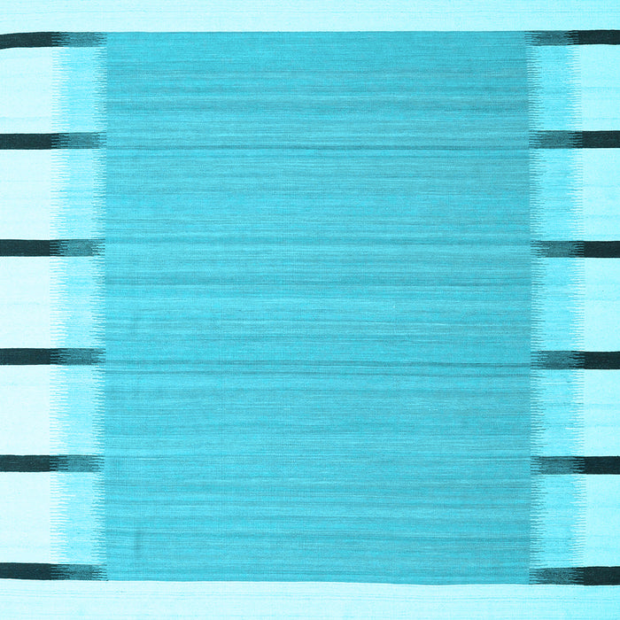 Square Abstract Light Blue Contemporary Rug, con2564lblu
