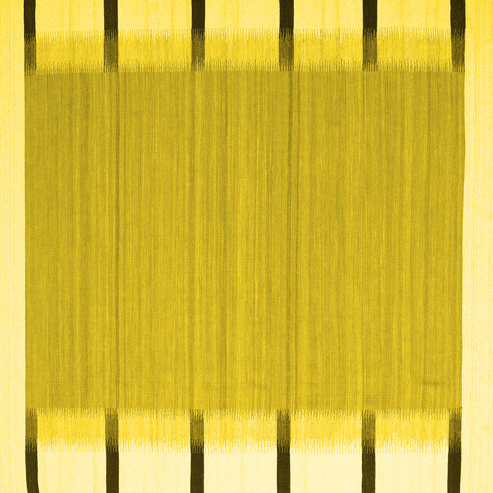 Square Abstract Yellow Contemporary Rug, con2564yw