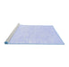 Sideview of Machine Washable Solid Blue Modern Rug, wshcon2565blu