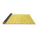 Sideview of Solid Yellow Modern Rug, con2565yw