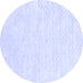 Round Solid Blue Modern Rug, con2565blu