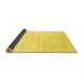 Sideview of Solid Yellow Modern Rug, con2566yw