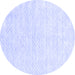 Round Solid Blue Modern Rug, con2566blu