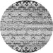 Machine Washable Abstract Gray Contemporary Rug, wshcon2567gry