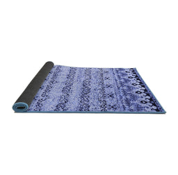 Sideview of Abstract Blue Contemporary Rug, con2567blu
