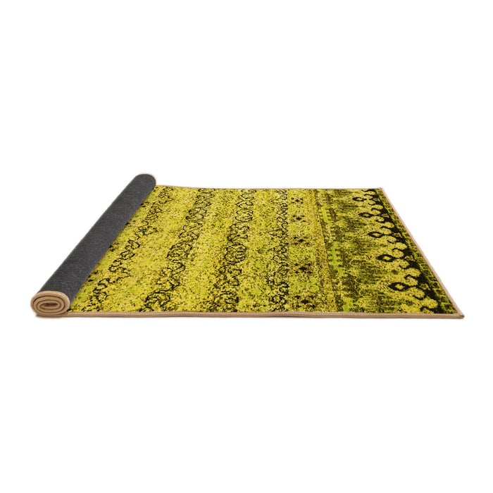 Sideview of Abstract Yellow Contemporary Rug, con2567yw