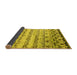 Sideview of Abstract Yellow Contemporary Rug, con2567yw