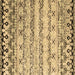 Square Abstract Brown Contemporary Rug, con2567brn