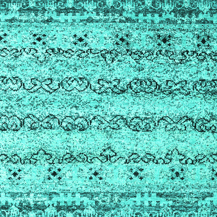 Machine Washable Abstract Turquoise Contemporary Area Rugs, wshcon2567turq
