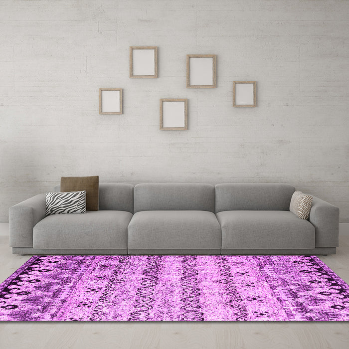 Machine Washable Abstract Pink Contemporary Rug in a Living Room, wshcon2567pnk
