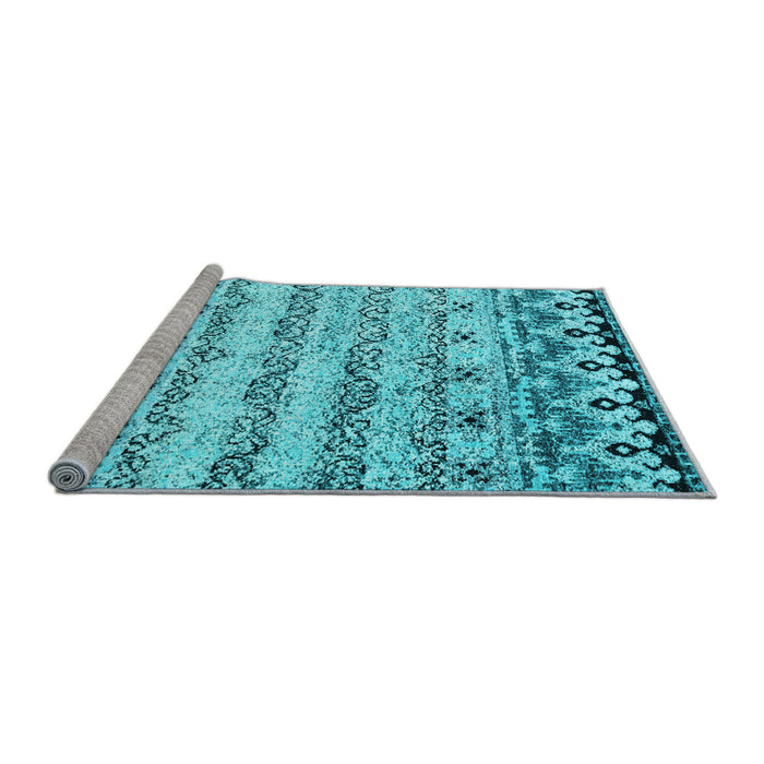 Sideview of Machine Washable Abstract Light Blue Contemporary Rug, wshcon2567lblu