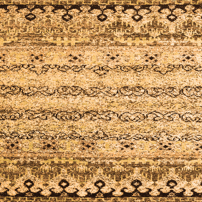 Round Machine Washable Abstract Orange Contemporary Area Rugs, wshcon2567org